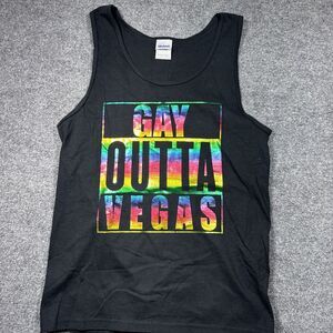 Gay‎ Outta Vegas Small Black Tank Top